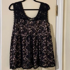 3/$40 Torrid Lace Overlay Tank